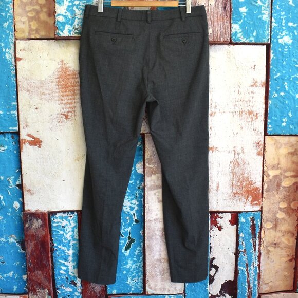 Men's George Premium Comfort Flat Front Suit Pants 34x32 Gray - Picture 5 of 10